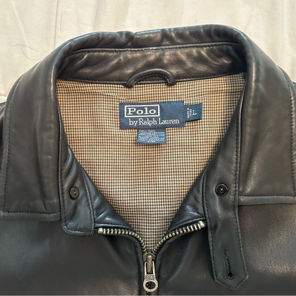 Polo Ralph Lauren Dark Leather Jacket - Picture 3 of 8